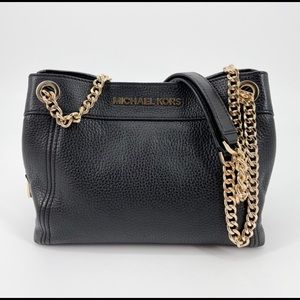 Michael Kors Jet Set Black Chain Shoulder Bag NWT